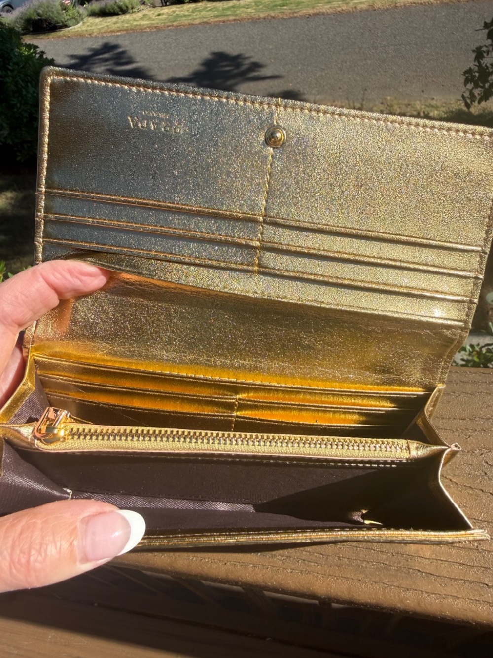 Prada Gold Wallet - Read Description - Picture 8 of 9